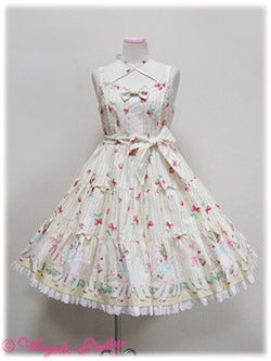 Angelic pretty【sheep garden エプロン風スカートセット Sheep Garden Tiered JSK by Angelic Pretty