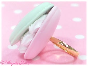 Angelic pretty【dreamハートマカロンリング】 Dream Heart Macaron Ring by Angelic Pretty