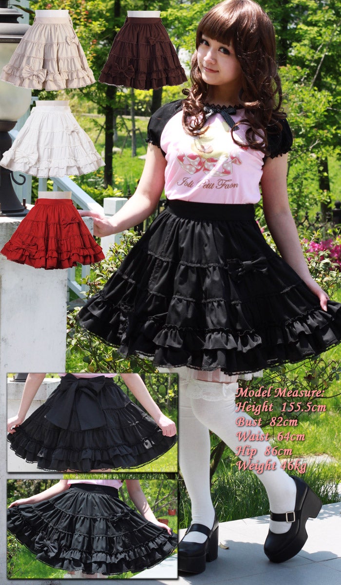 Classic Tiered Frill Skirt (L218) by Bodyline