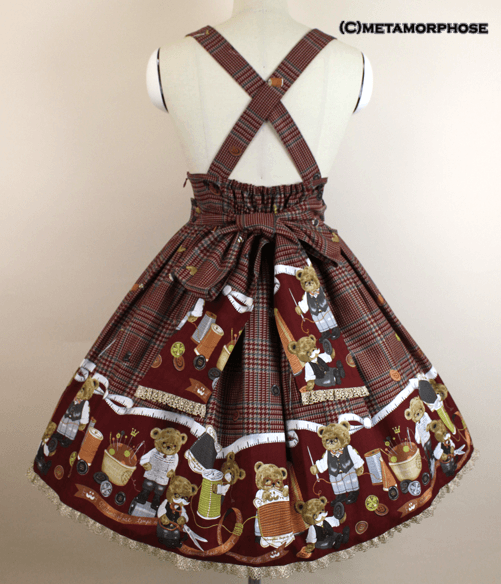メタモ　tailor`s bearスカート Tailor's Bear Suspender Skirt by Metamorphose Temps de Fille