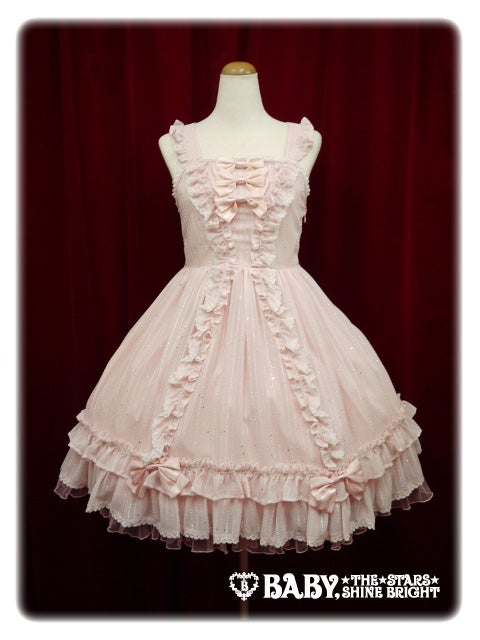 Twinkle Lame Stripe Chiffon JSK by Baby, the Stars Shine Bright