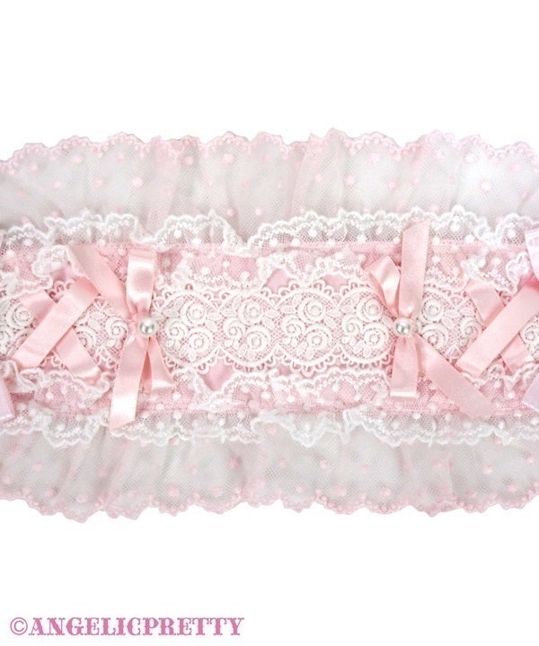 Lace Heart Charm Rose Lace Headdress (2024) by Angelic Pretty