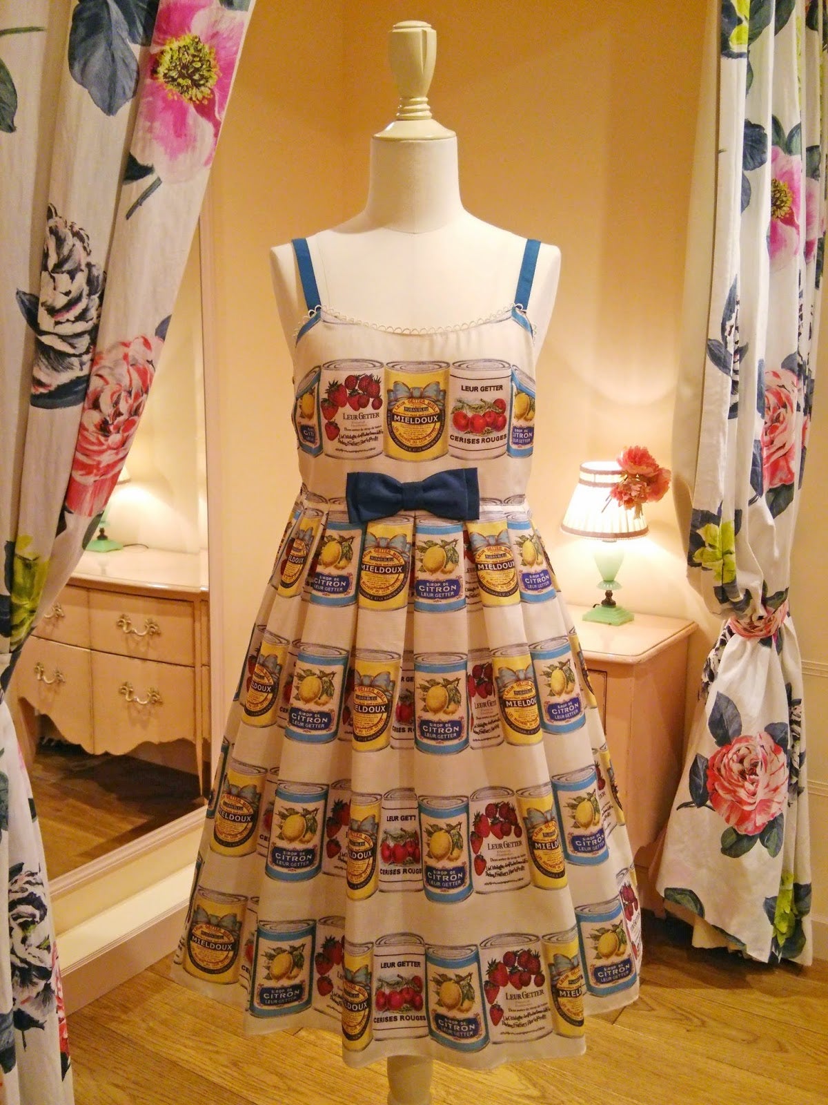 Fruit Label Print Camisole JSK by Leur Getter