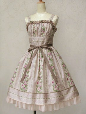 Stripe Rose Ribbon JSK (2010) by Victorian Maiden