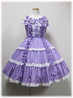Polka Dot Shoulder Ribbon JSK (2008) by Angelic Pretty