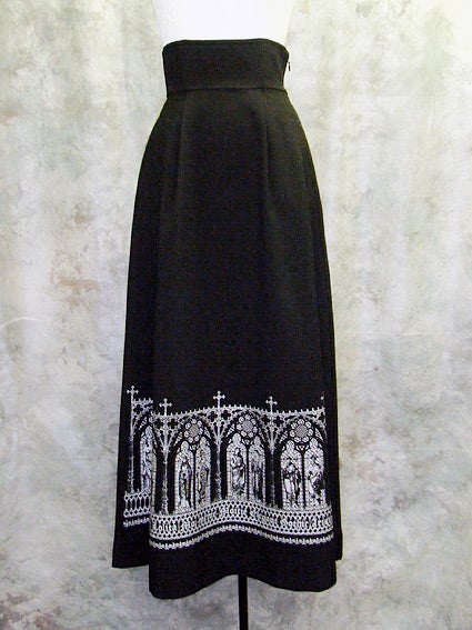 Holy Stained Glass Print Long Skirt by Moi-même-Moitié