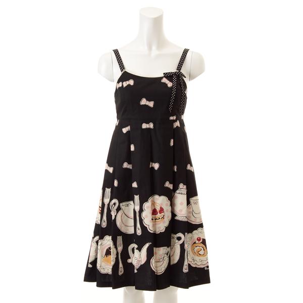 Tea Cup Print Brooch Sleeveless JSK by Emily Temple Cute