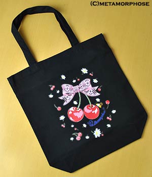 Sweet Cherry Print Tote Bag by Metamorphose Temps de Fille
