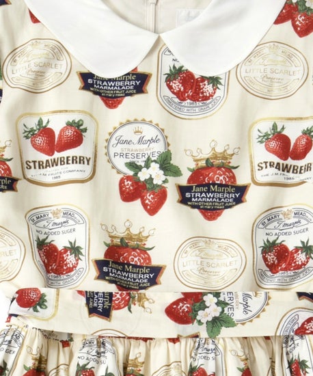 Strawberry Label Round Collar OP by Jane Marple