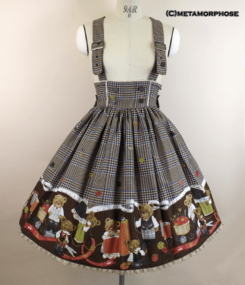 Tailor's Bear Suspender Skirt by Metamorphose Temps de Fille