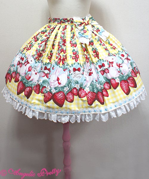 Ribbon Berry Bunny Skirt by Angelic Pretty