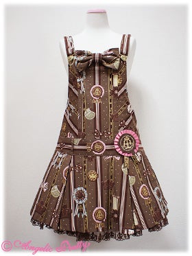 Chocolate Rosette Salopette by Angelic Pretty