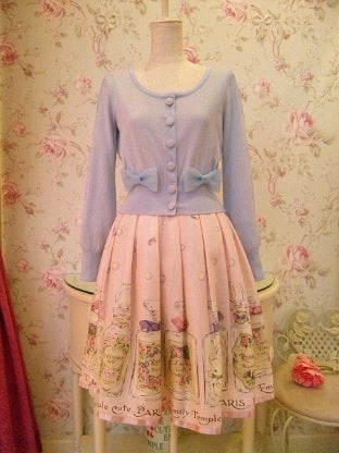 Emily Temple Cute　パフュームボトル柄ジャンパースカート Perfume Bottle Print Skirt by Emily Temple Cute