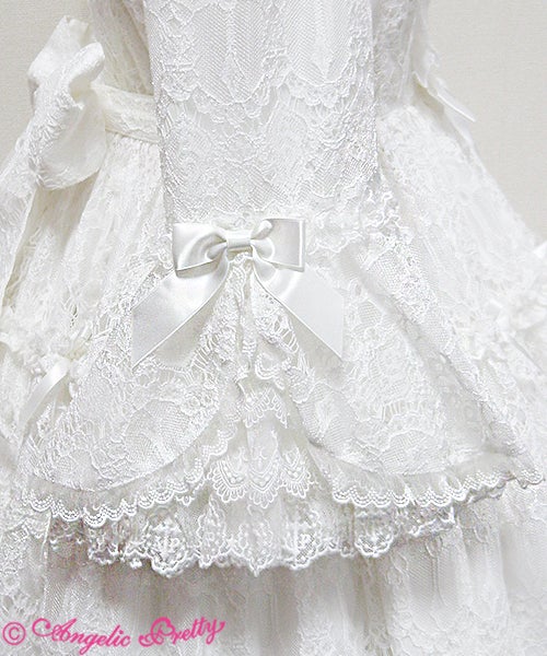 Angelic Pretty Holy Lacy Dollティアード ドレス 白 Angelic Pretty