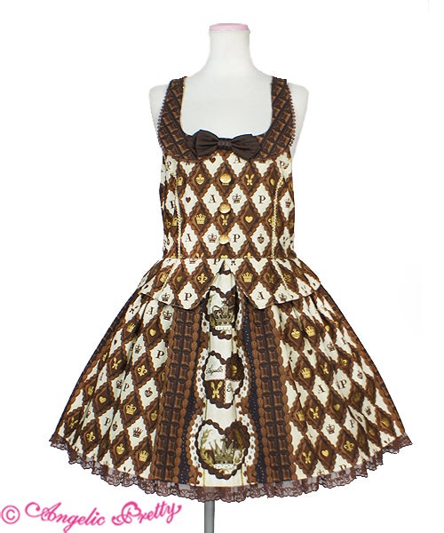MTO] Queen Chocolate Salopette by Angelic Pretty