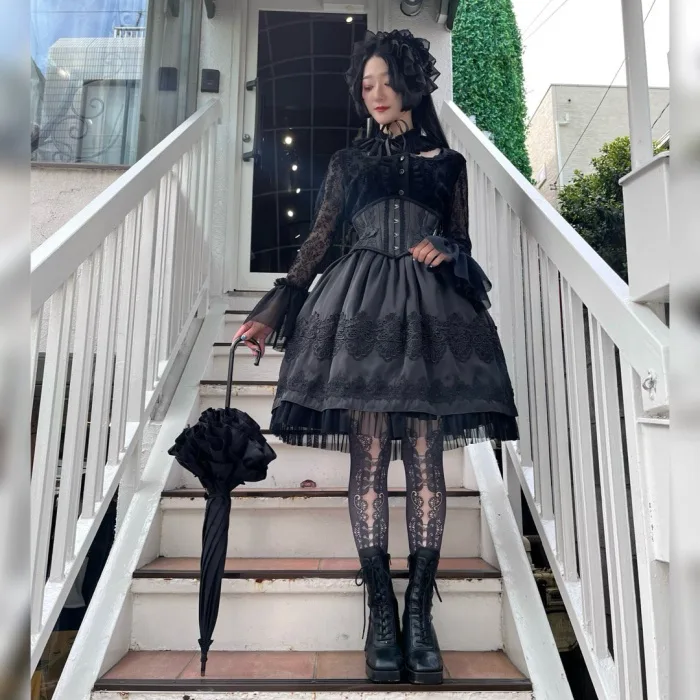 Abilletage ~ Lace Print Umbrella by Indie Brand