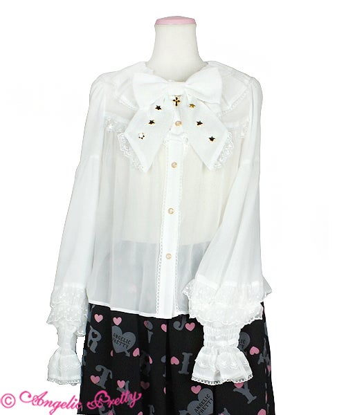 Milky Cross Blouse (2018) by Angelic Pretty
