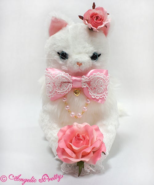 Romantic Cat Stuffed Pouch by Angelic Pretty