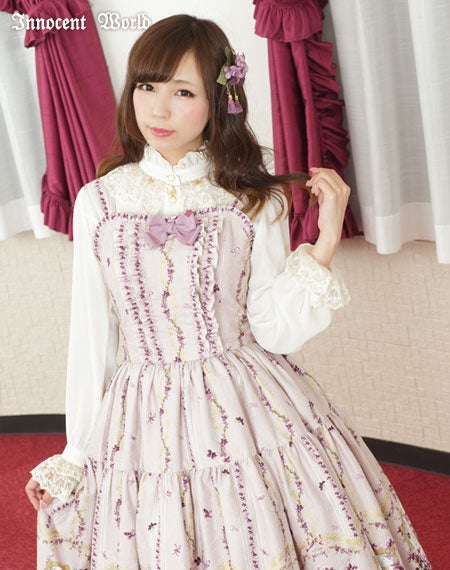 Antique Violet Frill JSK by Innocent World