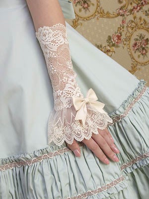 Long Lace Cuffs With Ribbon (2012) by Mary Magdalene