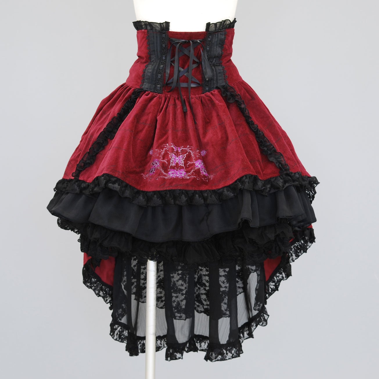 h.NAOTO FRILL バッスルスカート FRILL Velour Bustle Skirt by h.NAOTO