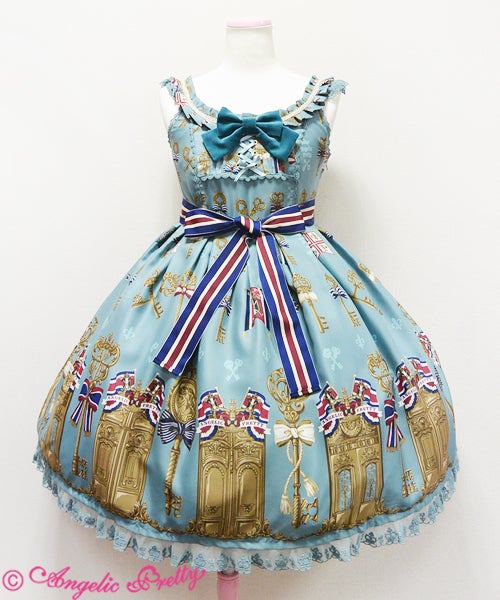 【週末限定値下げ】AngelicPretty 幸運の鍵JSK＆カチューシャセット Lucky Key High Waist JSK by Angelic Pretty