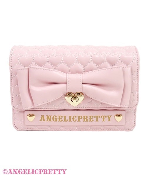 angelic pretty Heart キルティングポシェット ピンク Heart Quilted Pochette (2024) by Angelic Pretty