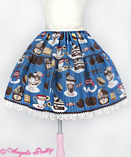 Cream Cookie Parade Skirt by Angelic Pretty