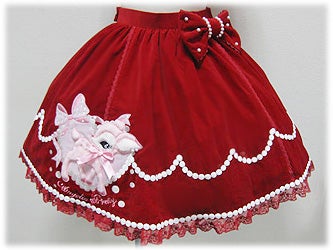 Milky-chan the Fawn Applique Skirt by Angelic Pretty