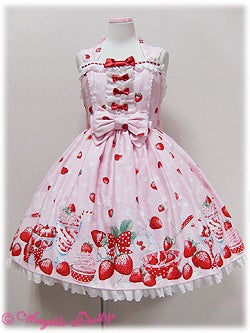 Milky Berry Halter Neck JSK by Angelic Pretty