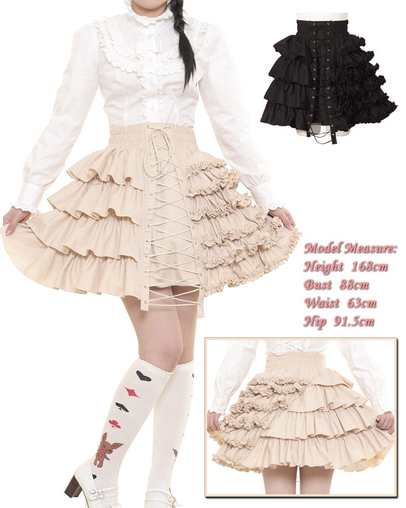 T/C Asymmetrical Frill Skirt (p151) by Bodyline
