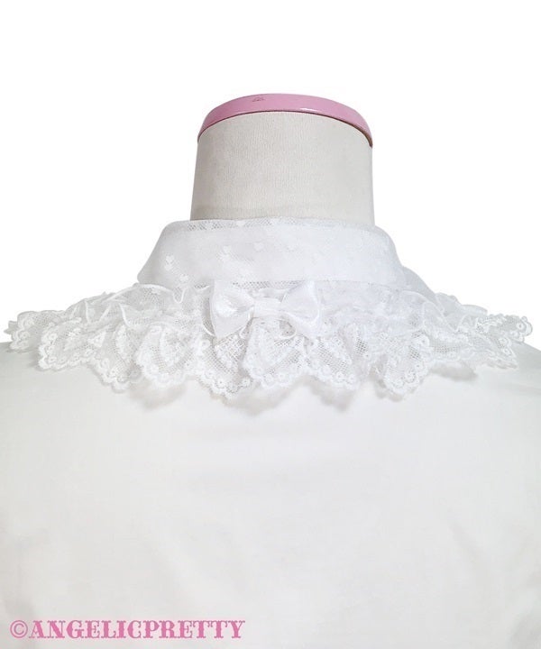 Heart Tulle Frill Blouse by Angelic Pretty