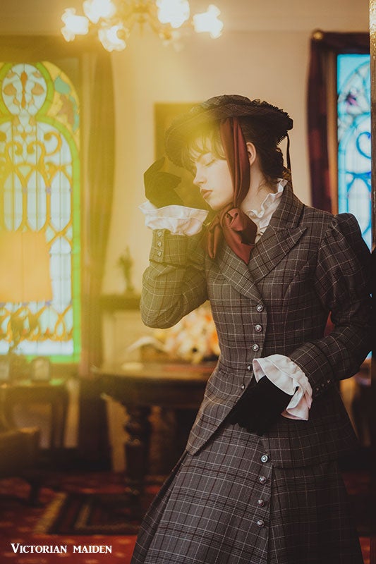 Horse Riding Check Jacket by Victorian Maiden