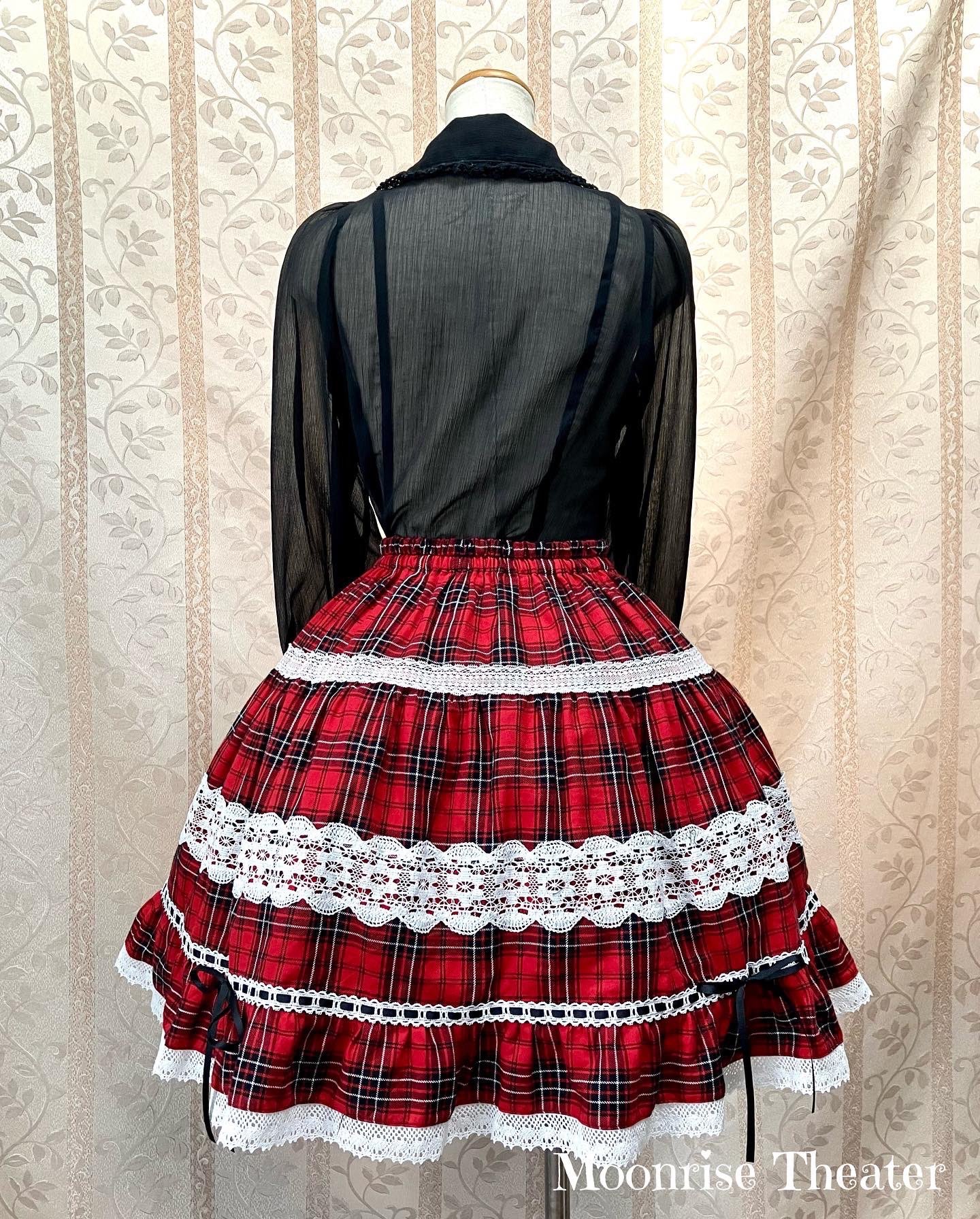 Moonrise Theater ~ Tartan Check Tiered Skirt by Indie Brand