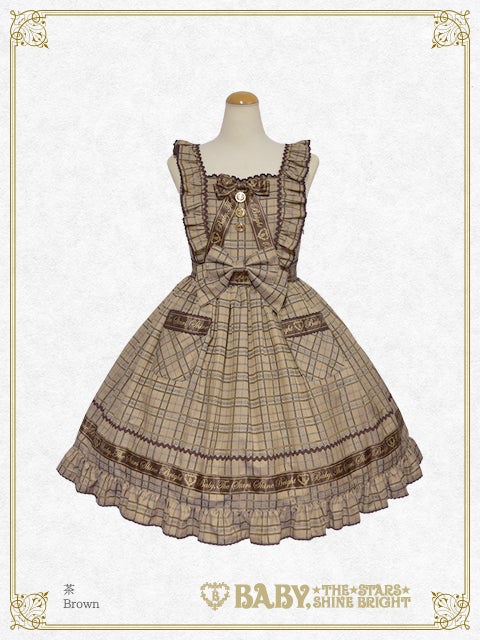 Chocolate Check JSK by Baby, the Stars Shine Bright