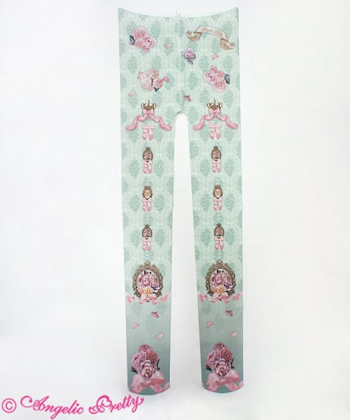 Rose Museum Tights by Angelic Pretty