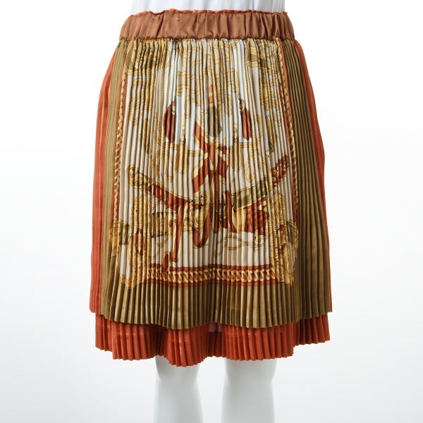 ⭐︎JaneMarple⭐︎フラッフィースカート⭐︎ Royal Scarf Print Pleated Skirt by Jane Marple