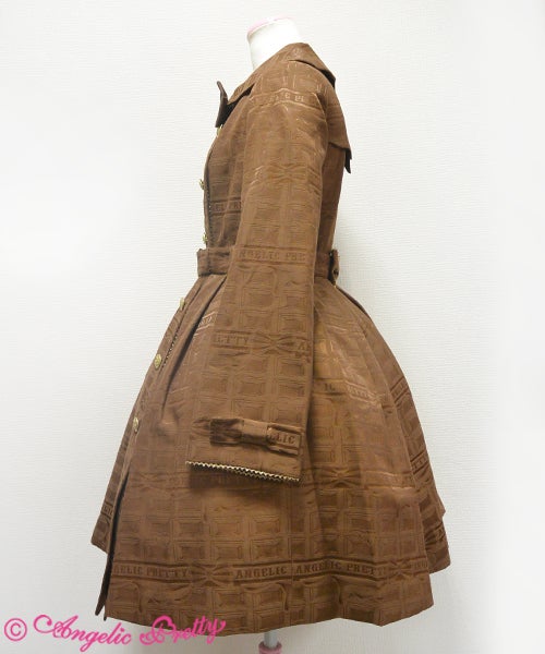 Melty Ribbon Chocolate Trench Coat by Angelic Pretty