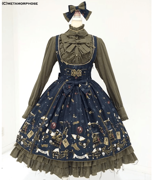 メタモルフォーゼ STEAM INVITATION ファスナージャンパースカート STEAM INVITATION Zipper JSK by Metamorphose Temps de Fille
