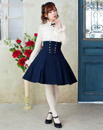 Napoleon Double Breasted Skirt by Innocent World