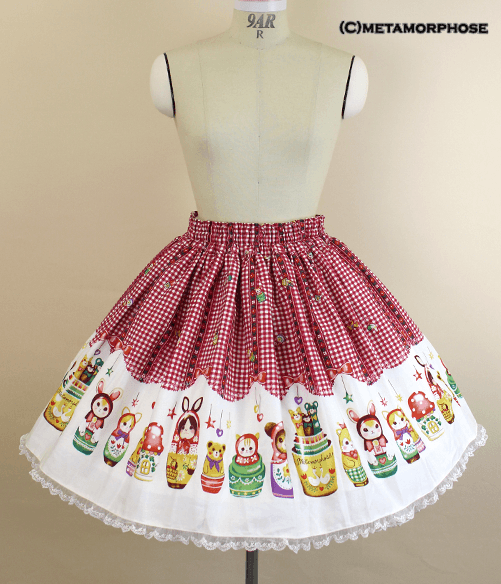 Matryoshka Doll Mini Skirt by Metamorphose Temps de Fille