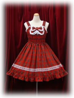 Tartan Check Shirring Princess JSK (2008 1st Release) by Baby, the