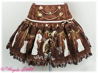 アンプリ　chess chocolate スカート　茶色 Chess Chocolate Skirt (2011 2nd Release) by Angelic Pretty