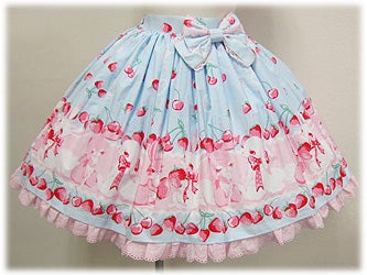 Cherry Berry Bunny Skirt by Angelic Pretty