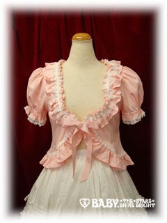 半袖フリルボレロ エンジ BABY,THE STARS SHINE BRIGHT Short Sleeve Frill Bolero by Baby, the Stars Shine Bright