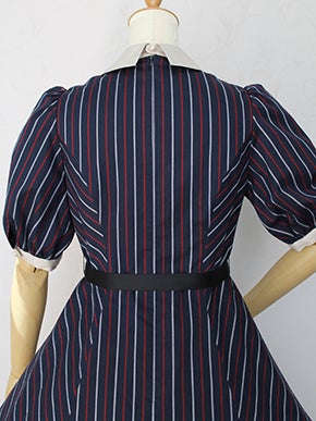 Regimental Stripe Intuck Ribbon OP by Victorian Maiden