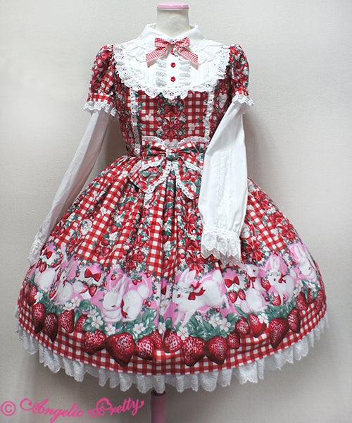 アンジェリックプリティ Ribbon Berry Bunny 3点セット Ribbon Berry Bunny OP by Angelic Pretty