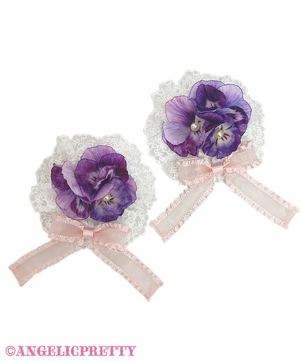 Lacy Pansy Clip Set by Angelic Pretty