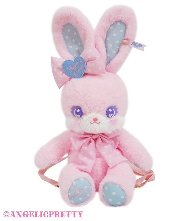 Cuteリリカルバニーぬいぐるみリュック　シロ Cute Lyrical Bunny Plush Backpack by Angelic Pretty