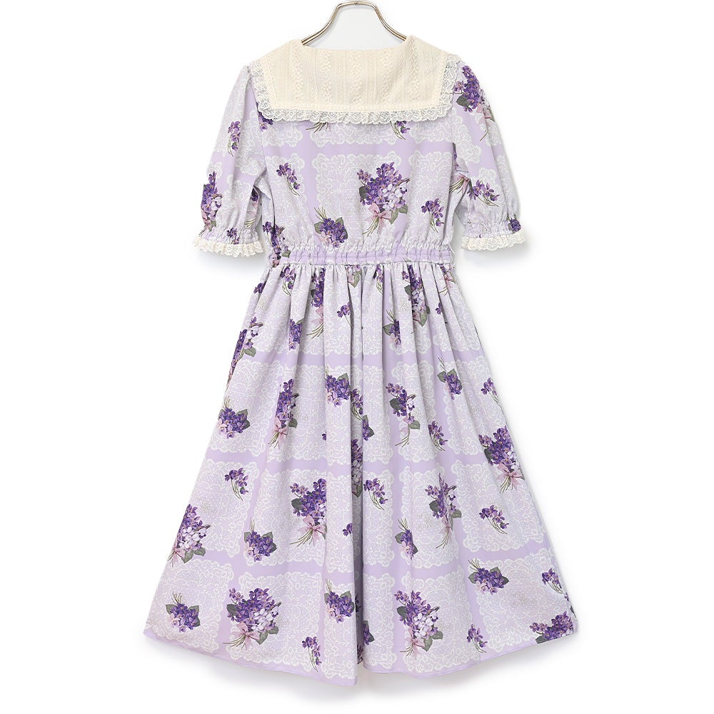 Violet Lace Square Collar OP (2025) by Melody BasKet